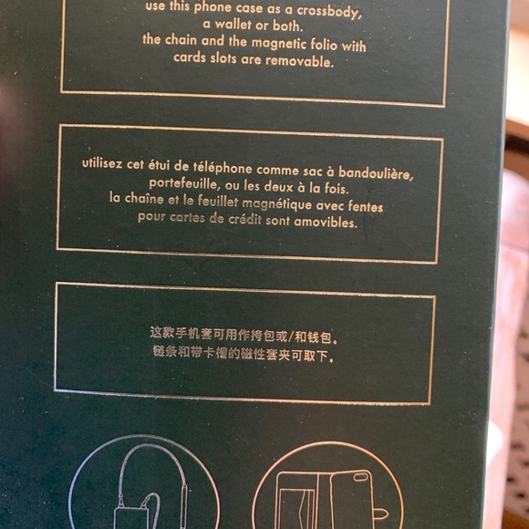 Kate Spade Glitter iPhone 12 mini removable magnetic case/card snap Crosby - Picture 14 of 16